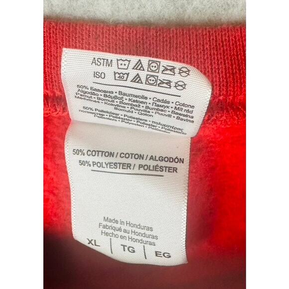 McDonald’s Unisex XL Sweatshirt Holiday Christmas Fa La La Lovin Red Mickey D’s - Picture 6 of 11